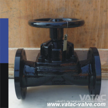 Válvula de diafragma Gg25 / A126 B con reborde de PTFE / EPDM recta